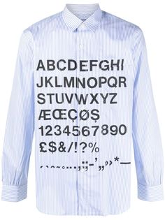 Junya Watanabe MAN рубашка с принтом Alphabet