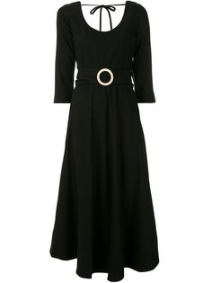 Eva платье миди с открытой спиной и поясом