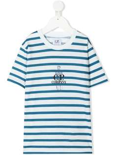 C.P. Company Kids футболка в полоску с логотипом