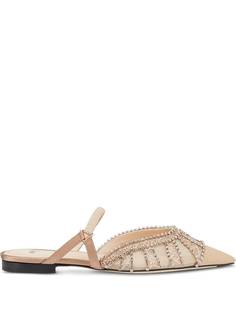 Fendi мюли с кристаллами