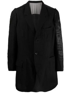 Yohji Yamamoto пиджак с графичным принтом