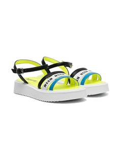 MSGM Kids сандалии на платформе с логотипом