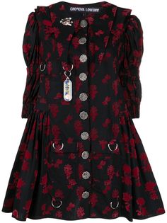 Chopova Lowena расклешенное платье мини с цветочным принтом