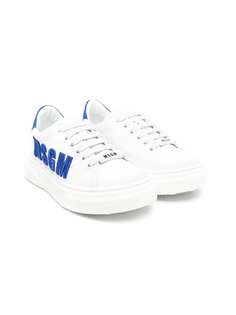 MSGM Kids кеды с вышитым логотипом