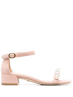 Stuart Weitzman босоножки Nudist Judine на блочном каблуке