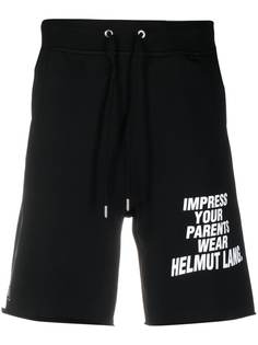 Helmut Lang спортивные шорты с графичным принтом