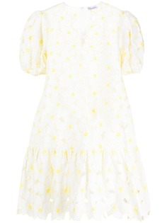 RED Valentino платье мини с цветочной вышивкой