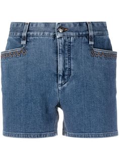 Chloé джинсовые шорты с вышивкой Chloe