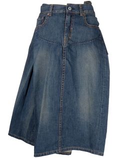 Junya Watanabe джинсовая юбка асимметричного кроя