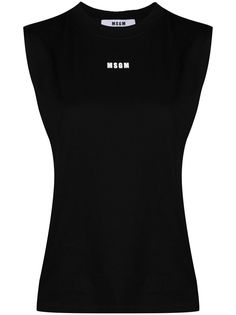 MSGM топ без рукавов с логотипом