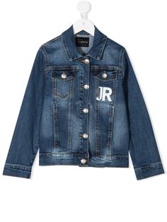 John Richmond Junior джинсовая куртка с логотипом