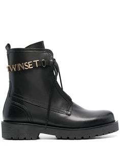 TWINSET ботинки на шнуровке с логотипом