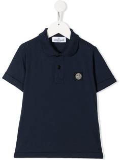 Stone Island Junior рубашка поло с нашивкой-логотипом