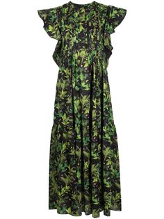 Cynthia Rowley платье-кафтан Nairobi с принтом