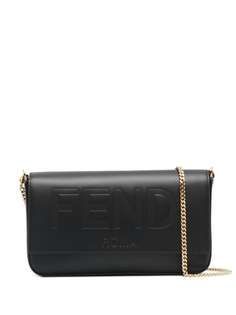 Fendi клатч с тисненым логотипом