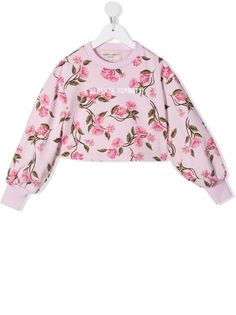 Alberta Ferretti Kids толстовка с цветочным принтом