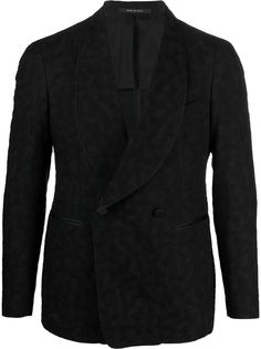 Tagliatore двубортный пиджак с леопардовым принтом