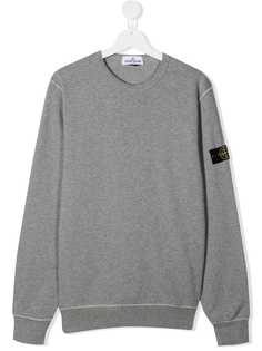 Stone Island Junior толстовка с нашивкой-логотипом