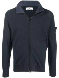 Stone Island худи на молнии с нашивкой-логотипом