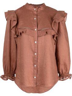 Veronica Beard рубашка Kelela с оборками