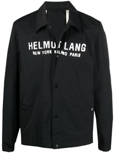 Helmut Lang рубашка с длинными рукавами и логотипом