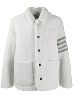 Thom Browne шуба с полосками 4-Bar