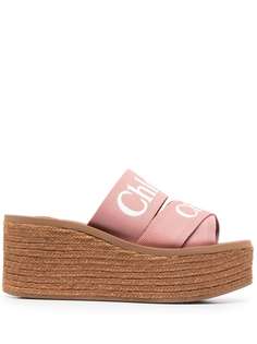 Chloé мюли Woody на танкетке Chloe