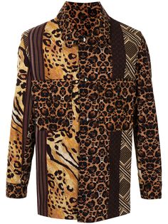 Pierre-Louis Mascia рубашка с леопардовым принтом
