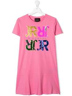 John Richmond Junior платье-футболка с пайетками