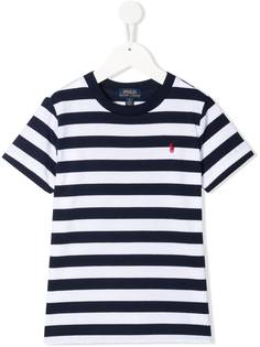 Ralph Lauren Kids полосатая футболка с вышитым логотипом