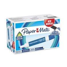Набор маркеров для досок Paper Mate 2084309, скошенный пишущий наконечник, синий