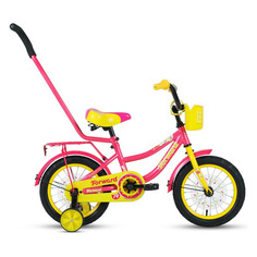 Велосипед Forward Funky 14 (2021) городской (детск.) кол.:14" фиолетовый/желтый 10кг (1BKW1K1B1022)