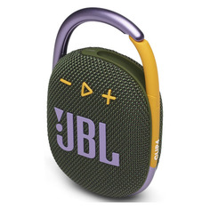 Портативная колонка JBL Clip 4, 5Вт, зеленый [jblclip4grn]