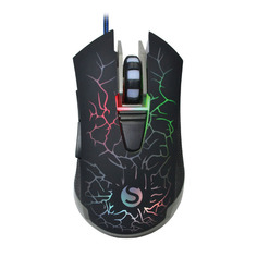 Мышь SUNWIND SW-M705G, игровая, оптическая, проводная, USB, черный [1422391]