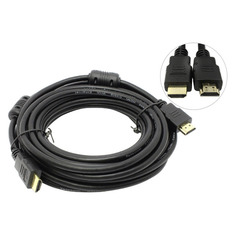 Кабель соединительный аудио-видео Premier, HDMI (m) - HDMI (m) , ver 1.4, 15м, GOLD ф/фильтр, черный [5-813 15.0] Noname