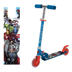 Самокат 1TOY Мстители детский 2-кол. синий/красный (Т14741)