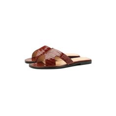 Шлепанцы из кожи крокодила Rubeus Milano
