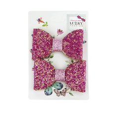 Комплект заколок Lukky Fashion Бант блестящая крошка