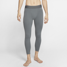 Мужские тайтсы длиной 3/4 из ткани Infinalon Nike Yoga Dri-FIT - Серый