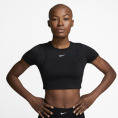 Женская укороченная футболка Nike Pro AeroAdapt - Черный