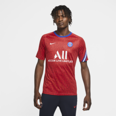 Мужская игровая футболка с коротким рукавом Paris Saint-Germain - Красный Nike