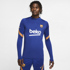 Мужская футболка для футбольного тренинга FC Barcelona Strike - Синий Nike