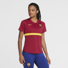 Женская игровая футболка с коротким рукавом FC Barcelona Academy Pro - Красный Nike