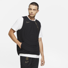 Мужской футбольный пуховый жилет Paris Saint-Germain - Черный Nike