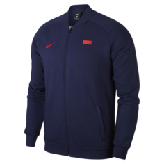 Мужская футбольная куртка из флиса FFF - Синий Nike