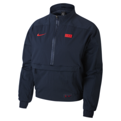 Женская игровая футболка с молнией 1/4 FFF - Синий Nike