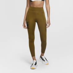 Женские слегка укороченные тайтсы с графикой Nike Pro - Зеленый