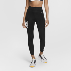 Женские слегка укороченные тайтсы с графикой Nike Pro - Черный