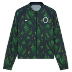 Женская укороченная футбольная куртка Nigeria - Зеленый Nike