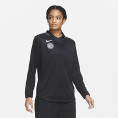 Женское футбольное джерси с длинным рукавом Nike F.C. - Черный